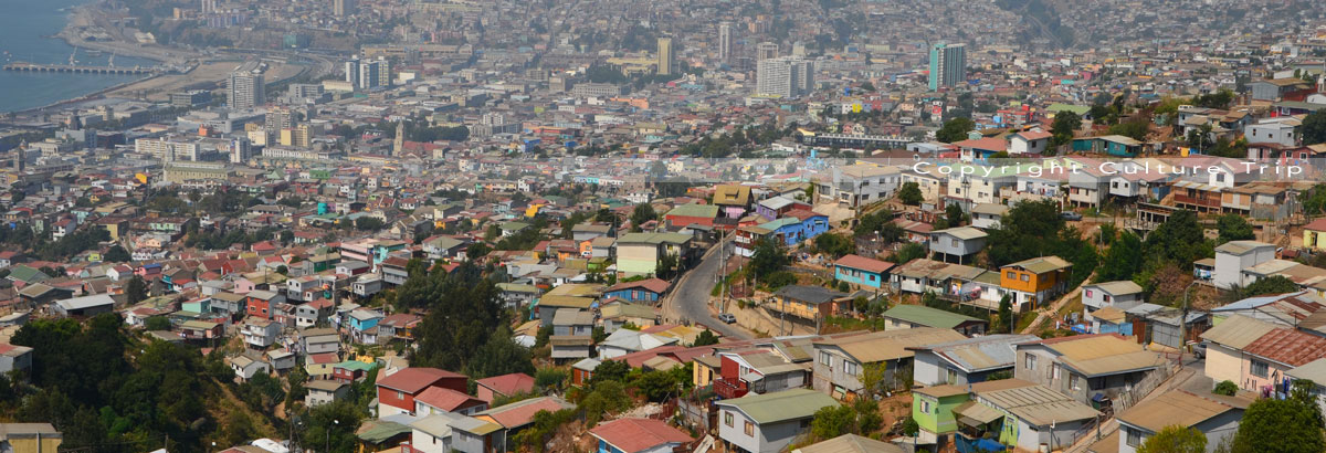 Les maisons colorées de Valparaiso