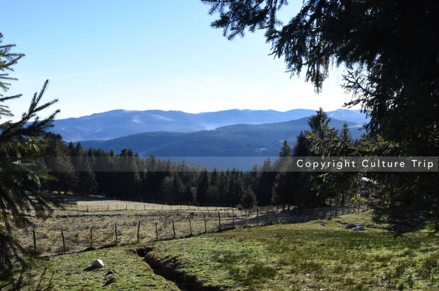 Vue sur la combe du Valtin depuis le massif du Taneta