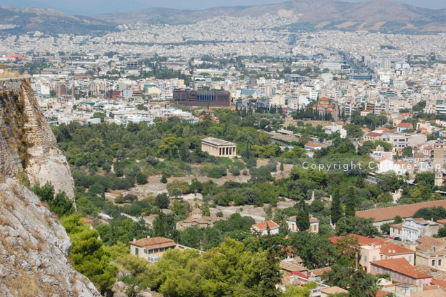 Depuis l'Acropole, vue sur Athènes