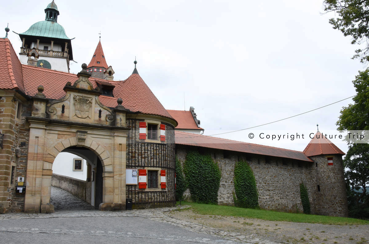 L'entrée du château de Bouzov