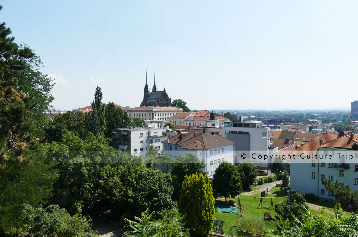 La cathédrale Saint-Pierre et Saint-Paul vue depuis la colline du Spielberg